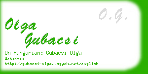 olga gubacsi business card